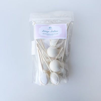 Large Lollies: Marshmallow Fluff - 12ct