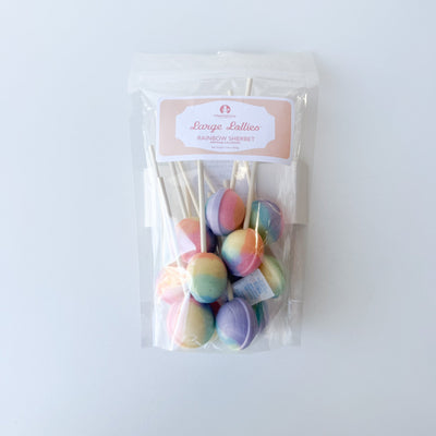 Large Lollies: Rainbow Sherbet - 12ct