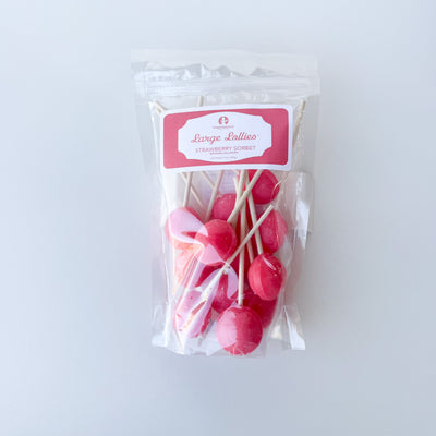 Large Lollies: Strawberry Sorbet - 12ct