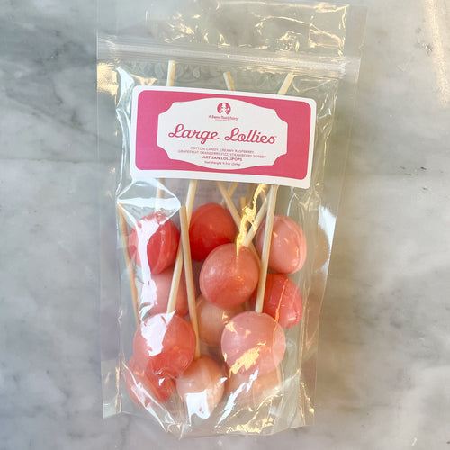 Pink Raspberry Lollies LARGE LOLLIES : PINK PERFECTION - 12 COUNT BAG