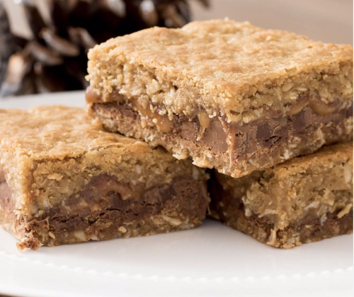 CHOCOLATE CARAMEL OAT BARS