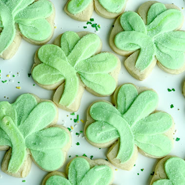 Shamrock Sugar Cookies